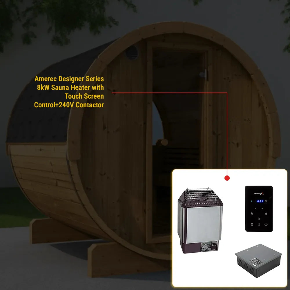 SaunaLife Model E8W Sauna Barrel-Window