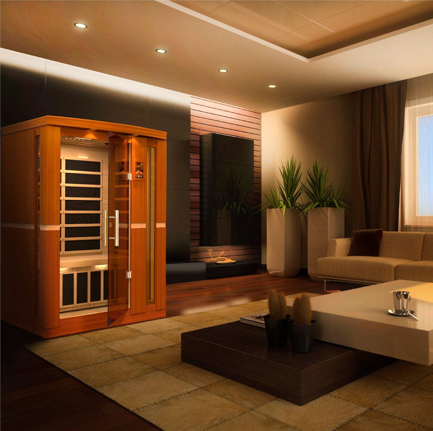 Dynamic "Vittoria" 2 Person Low EMF Far IR Sauna (DYN-6220-01)