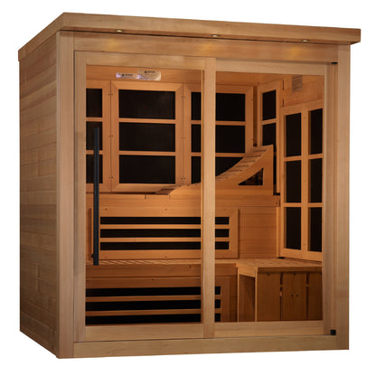 Golden Designs 6 Person Near Zero EMF Far IR Sauna (GDI-6996-02 Elite)