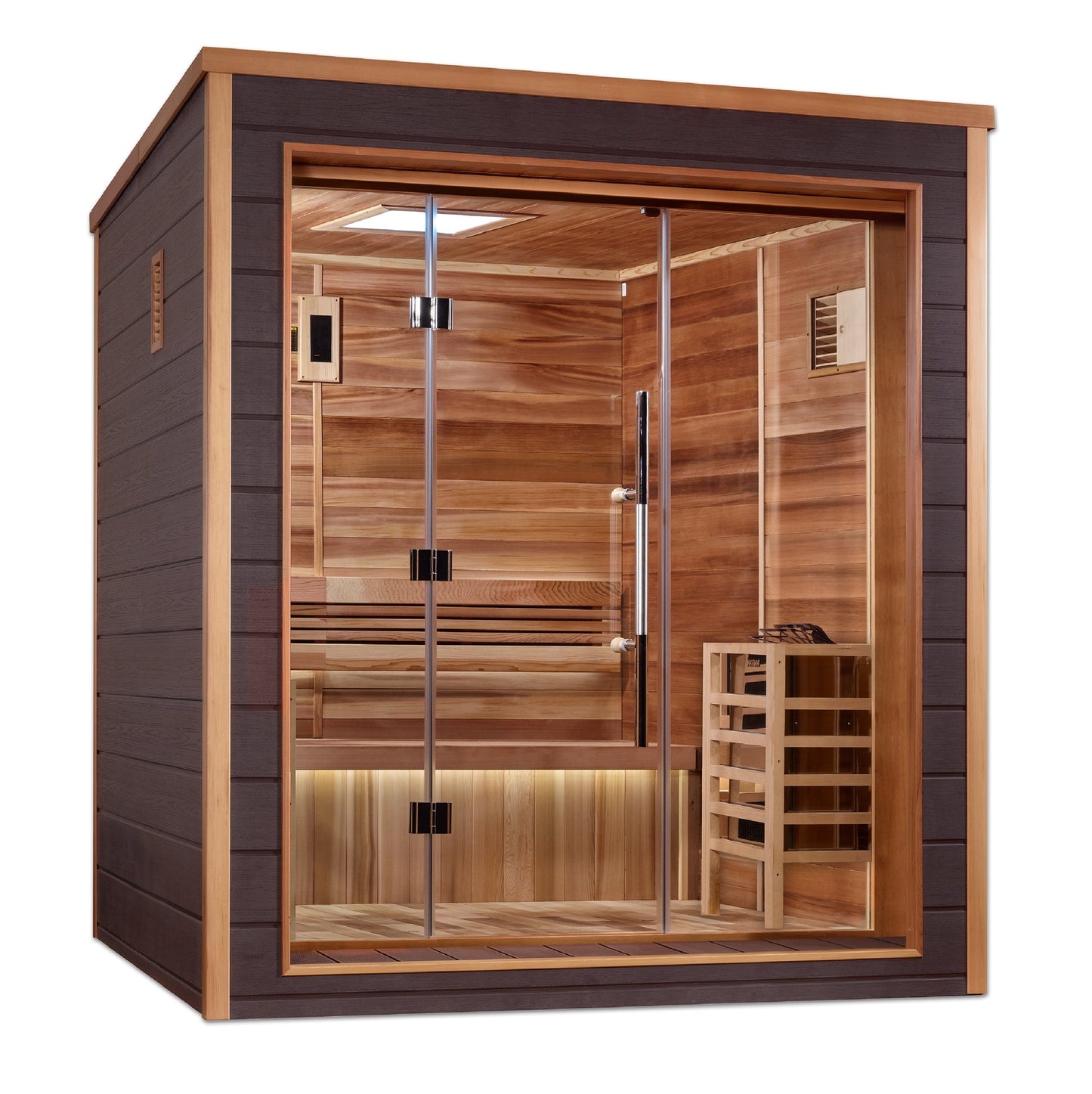 Golden Designs "Drammen" 3 Person Outdoor-Indoor Traditional Sauna