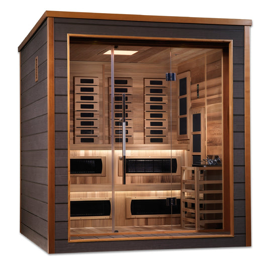 Golden Designs "Karlstad" 6 Person Outdoor-Indoor PureTech™ Hybrid Full Spectrum Sauna