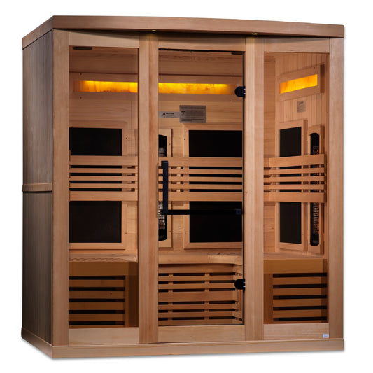 Golden Designs "Reserve Edition" 6 Person Near Zero EMF Full Spectrum with Himalayan Salt Bar