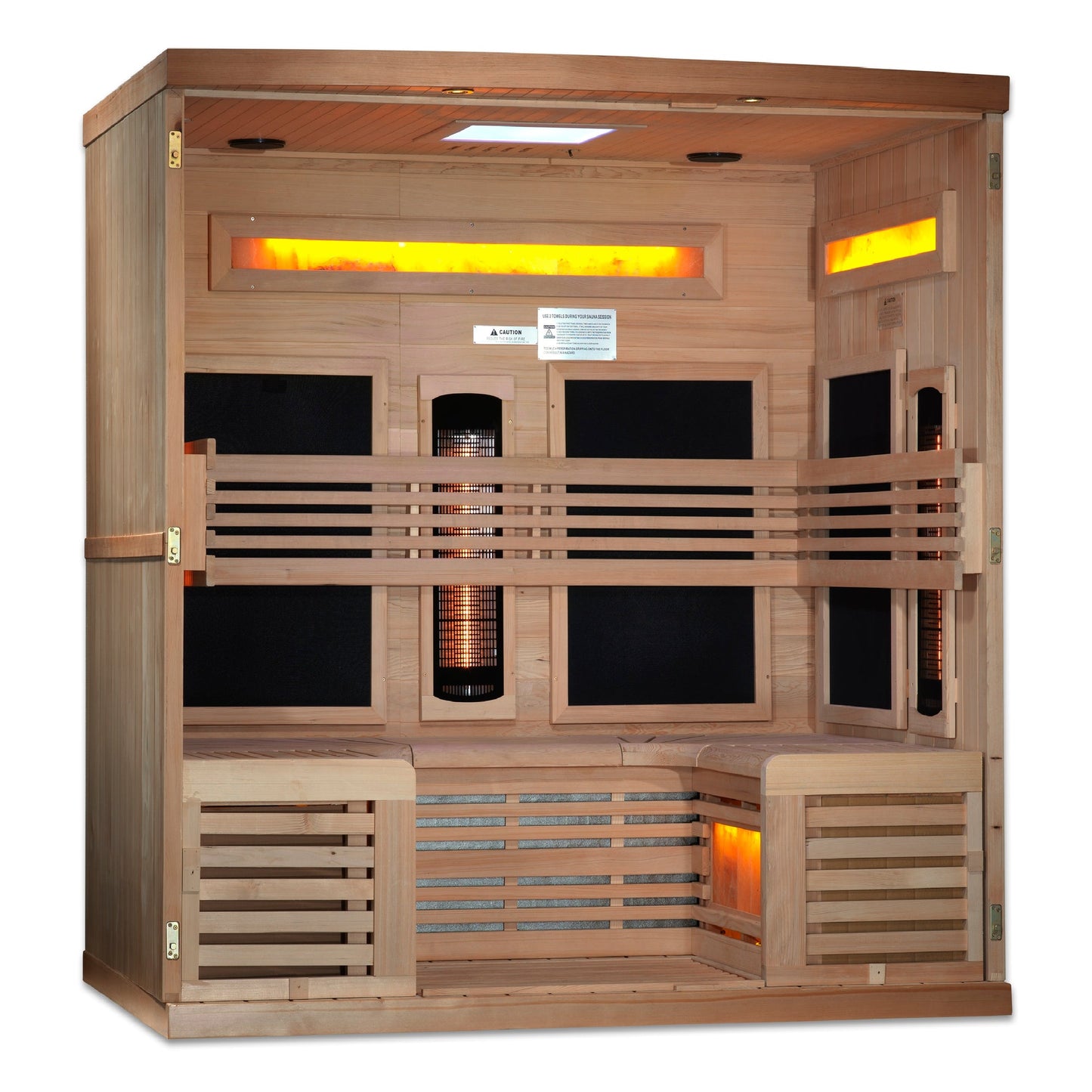 Golden Designs "Reserve Edition" 6 Person Near Zero EMF Full Spectrum with Himalayan Salt Bar