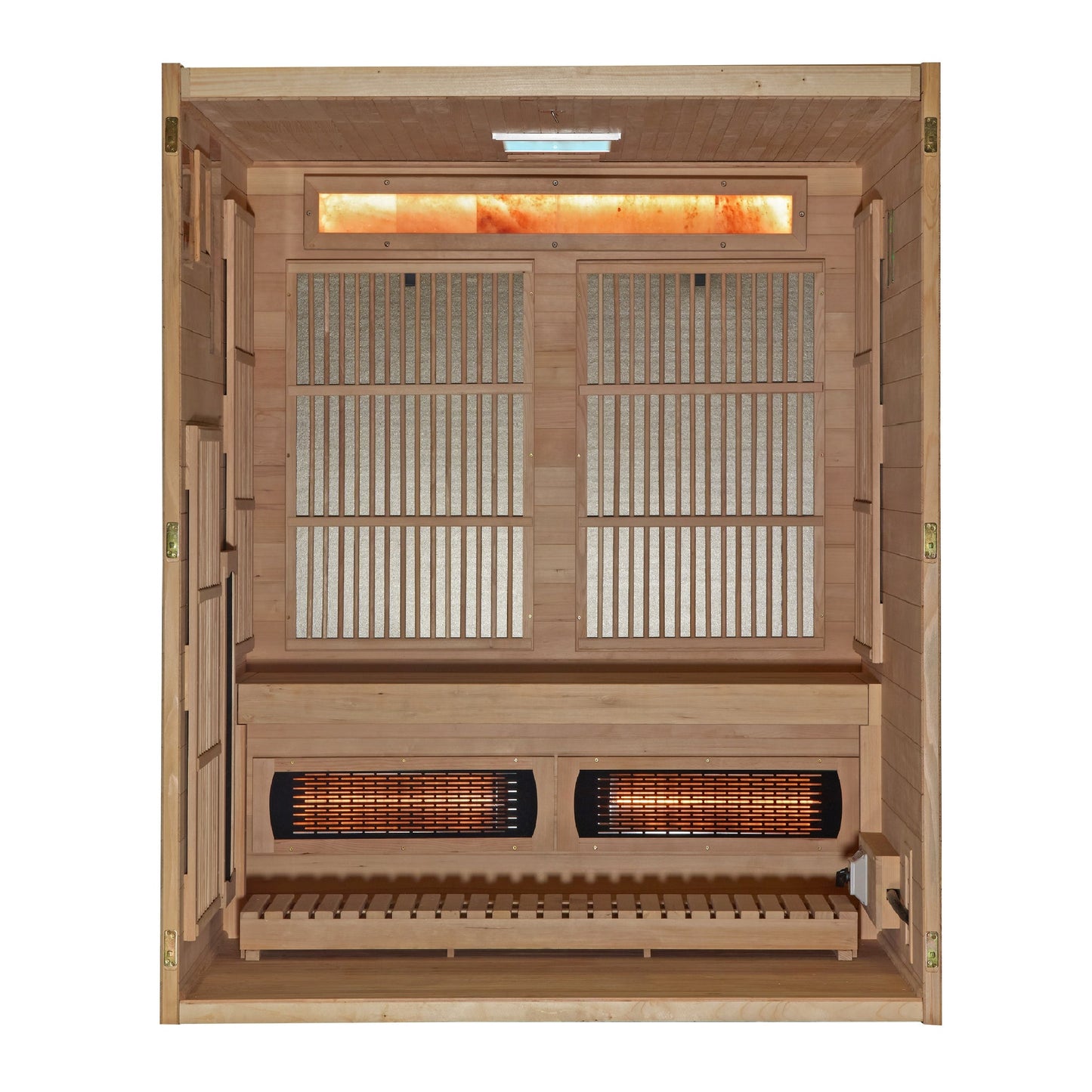 2025 Golden Designs "Soria" 3 Person Hybrid Sauna (Indoor) Full Spectrum and Harvia Traditional Stove (GDI-8330-01)