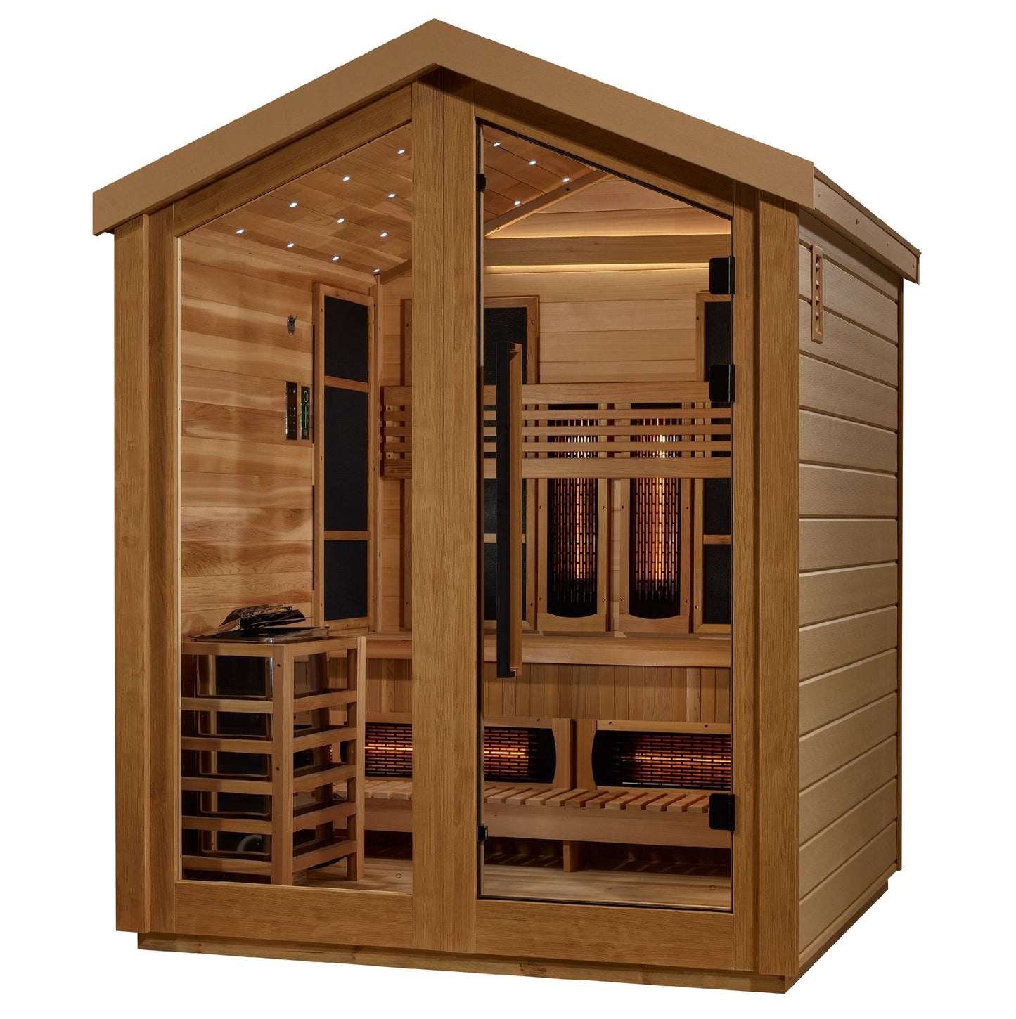 Golden Designs "Loviisa" 3 Person Barn Hybrid PureTech™ Full Spectrum IR or Traditional Stove Outdoor Sauna