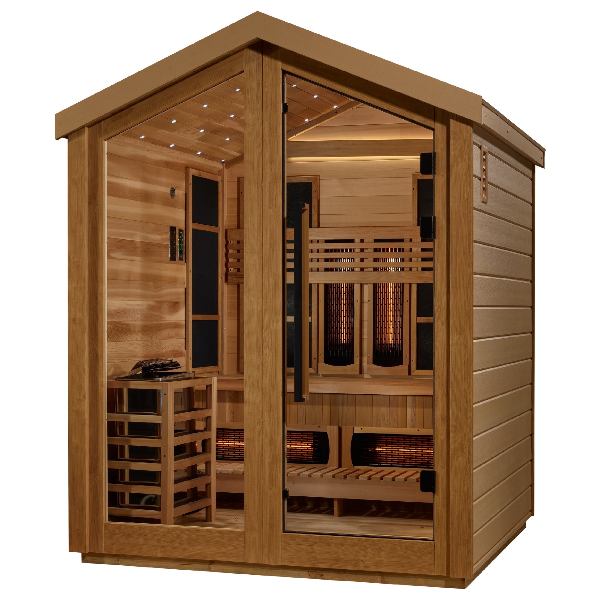 Golden Designs "Loviisa" 3 Person Barn Hybrid PureTech™ Full Spectrum IR or Traditional Stove Outdoor Sauna