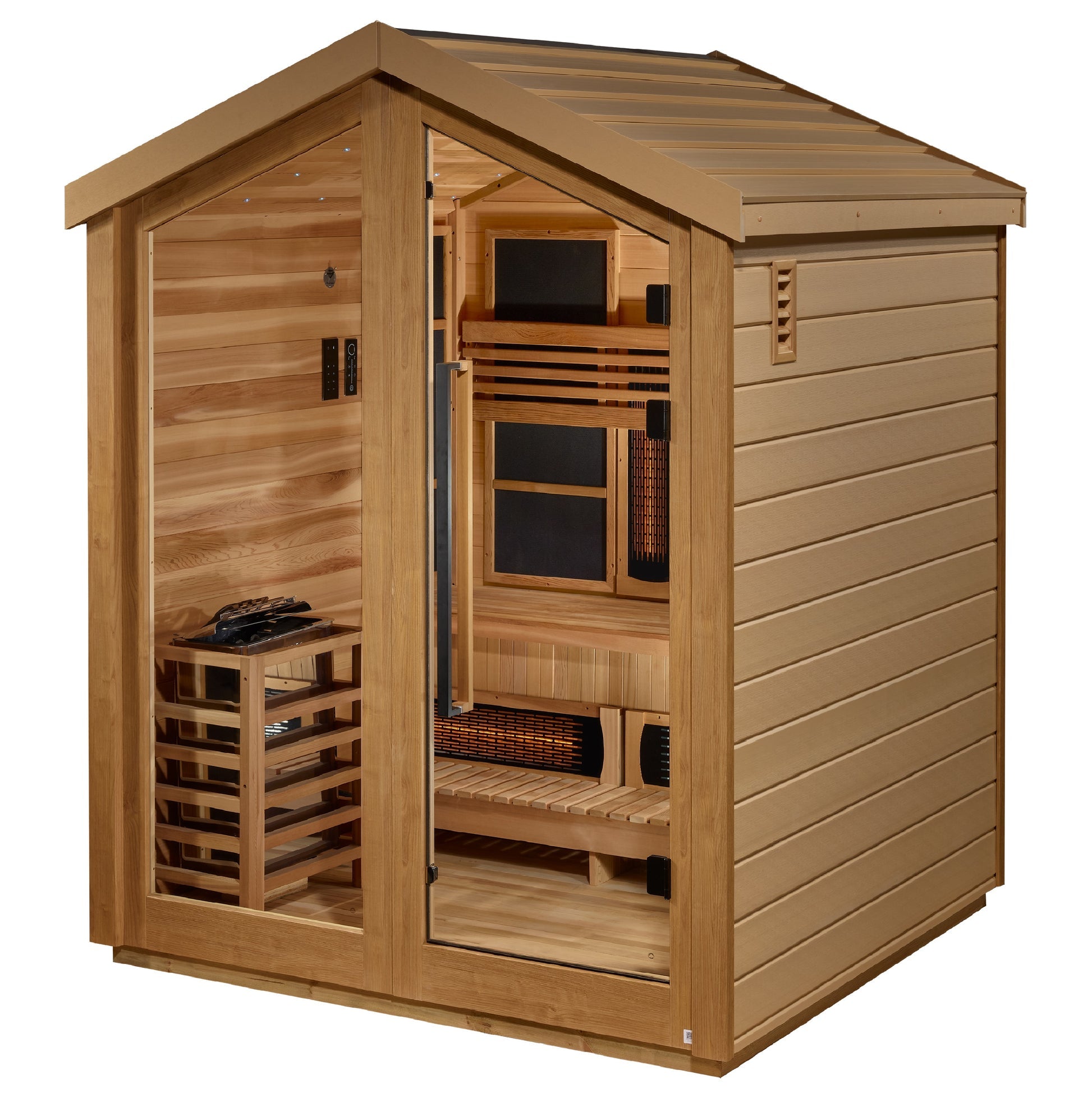 Golden Designs "Loviisa" 3 Person Barn Hybrid PureTech™ Full Spectrum IR or Traditional Stove Outdoor Sauna