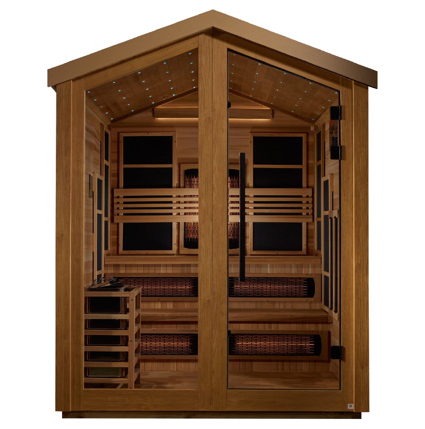 Golden Designs "Kaskinen" 6 Person Barn Hybrid PureTech™ Full Spectrum IR or Traditional Stove Outdoor Sauna