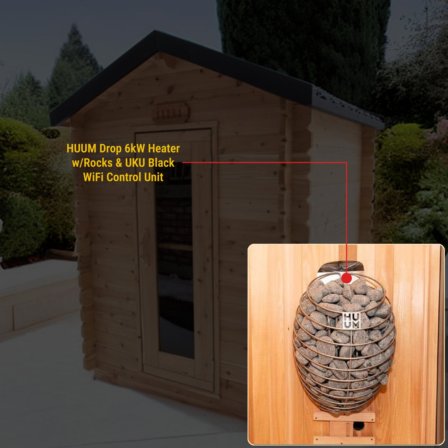 Canadian Timber Granby CTC66 Red Cedar Outdoor Sauna 