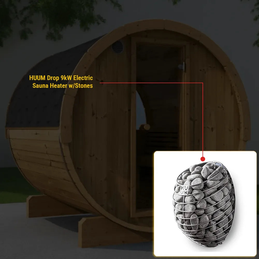 SaunaLife Model E8W Sauna Barrel-Window