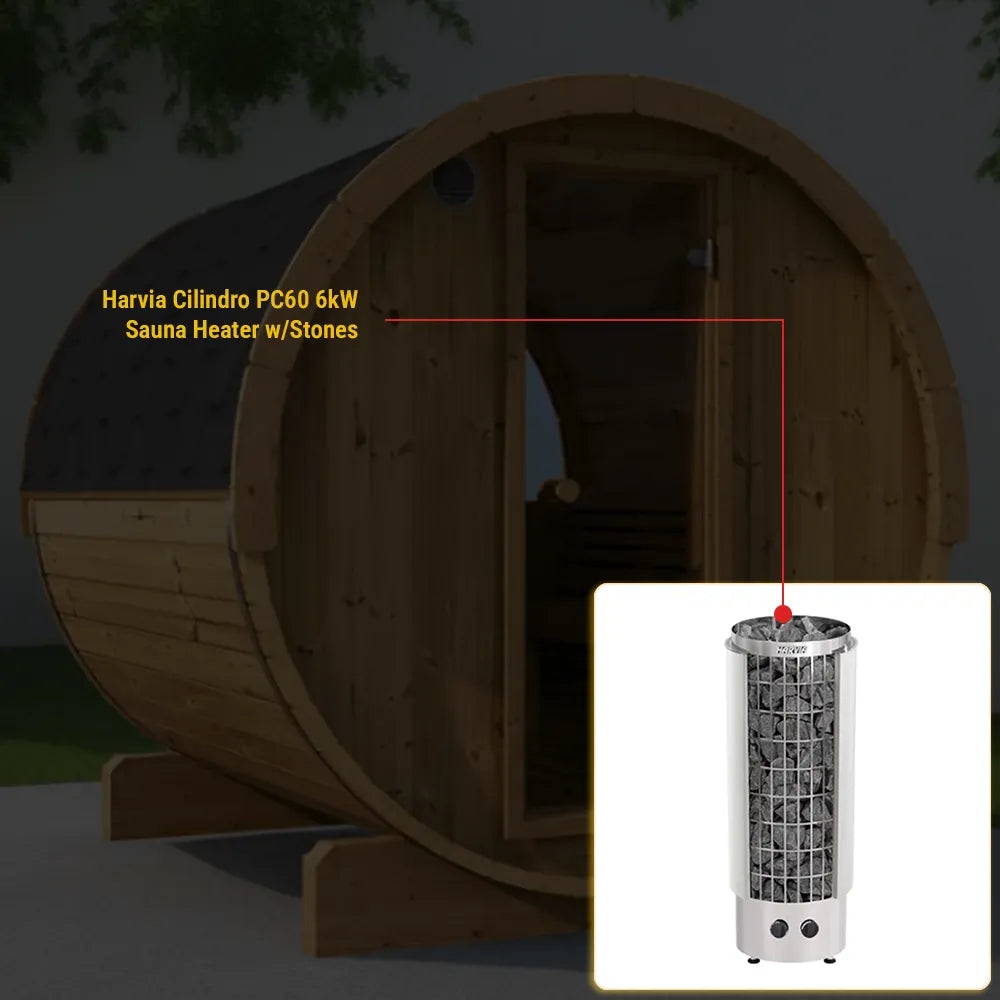 SaunaLife Model E8W Sauna Barrel-Window
