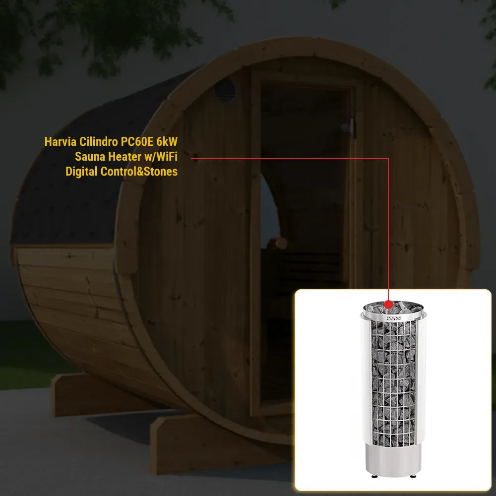 SaunaLife Model E8W Sauna Barrel-Window