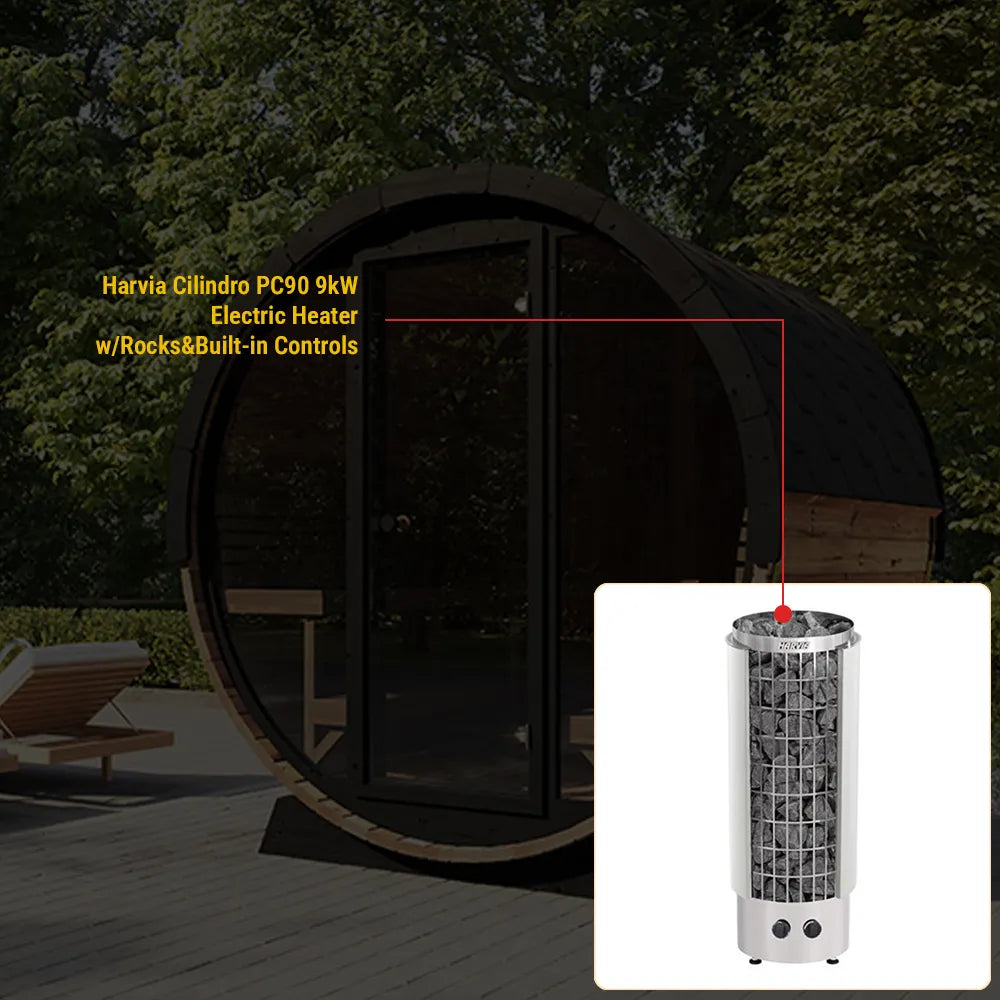 SaunaLife Model EE8G Sauna Barrel