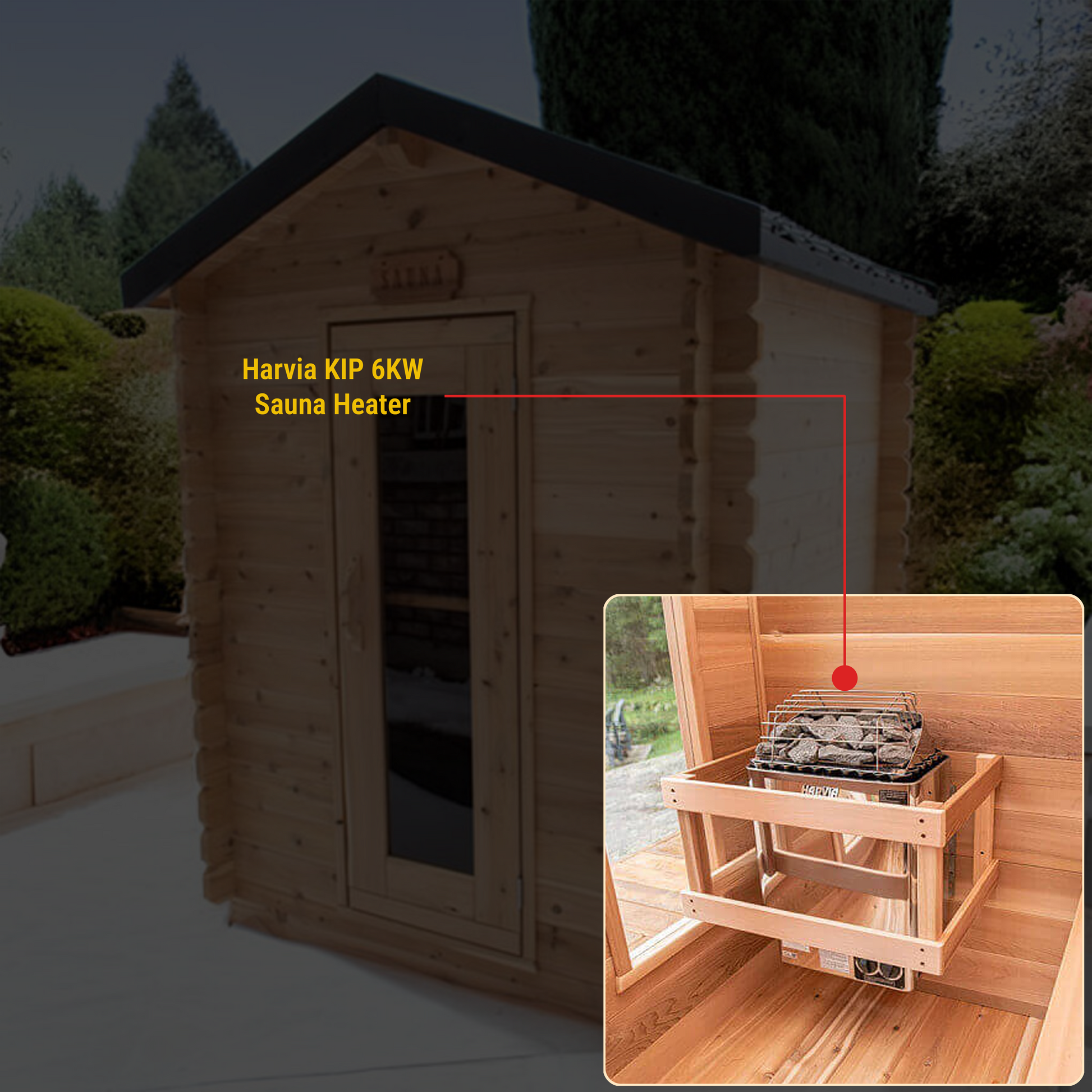 Canadian Timber Granby CTC66 Red Cedar Outdoor Sauna 