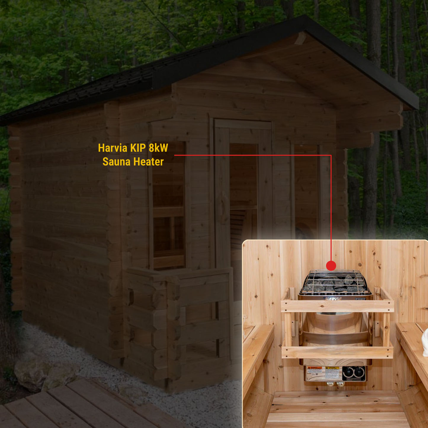 CT Georgian Cabin Sauna with Porch