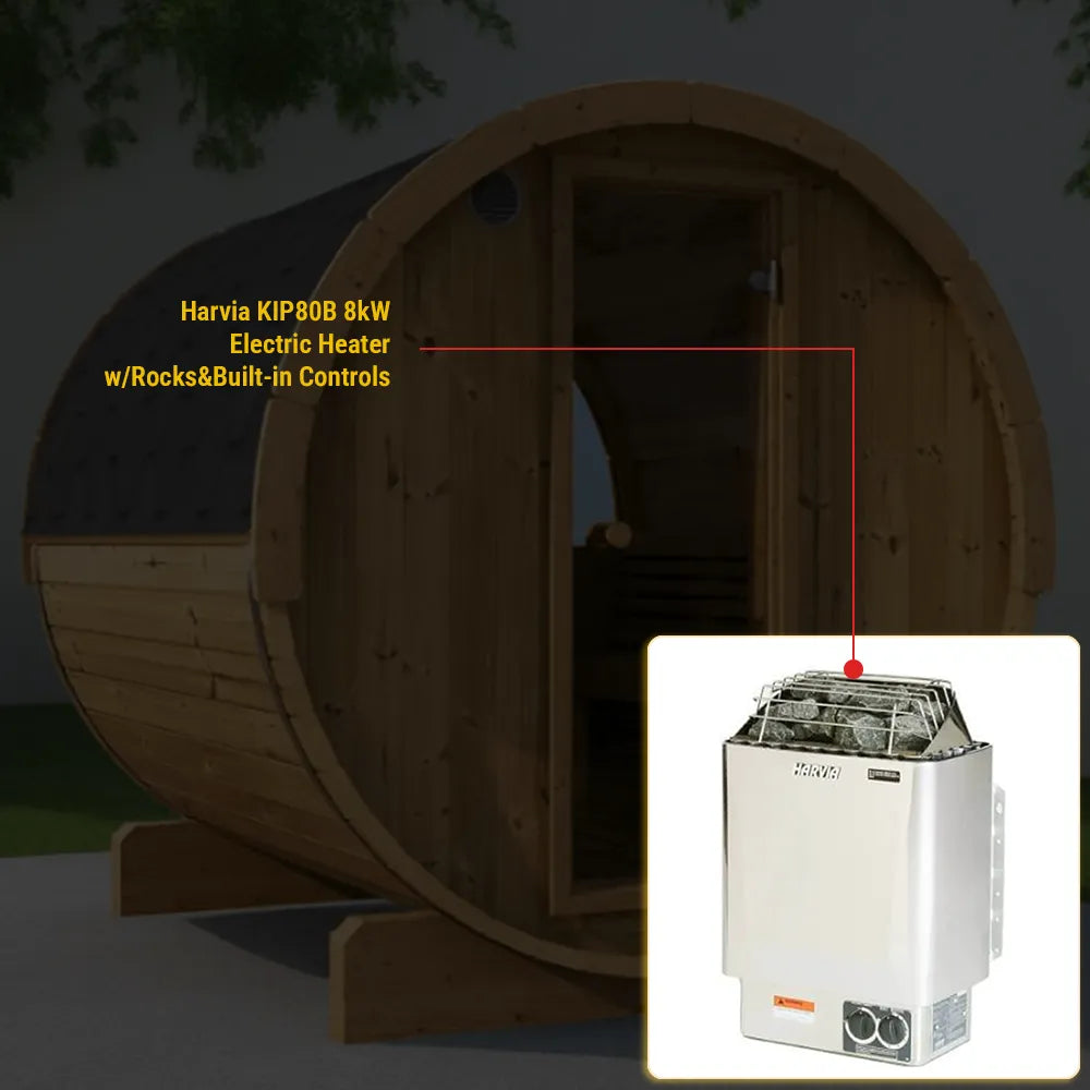 SaunaLife Model E8W Sauna Barrel-Window