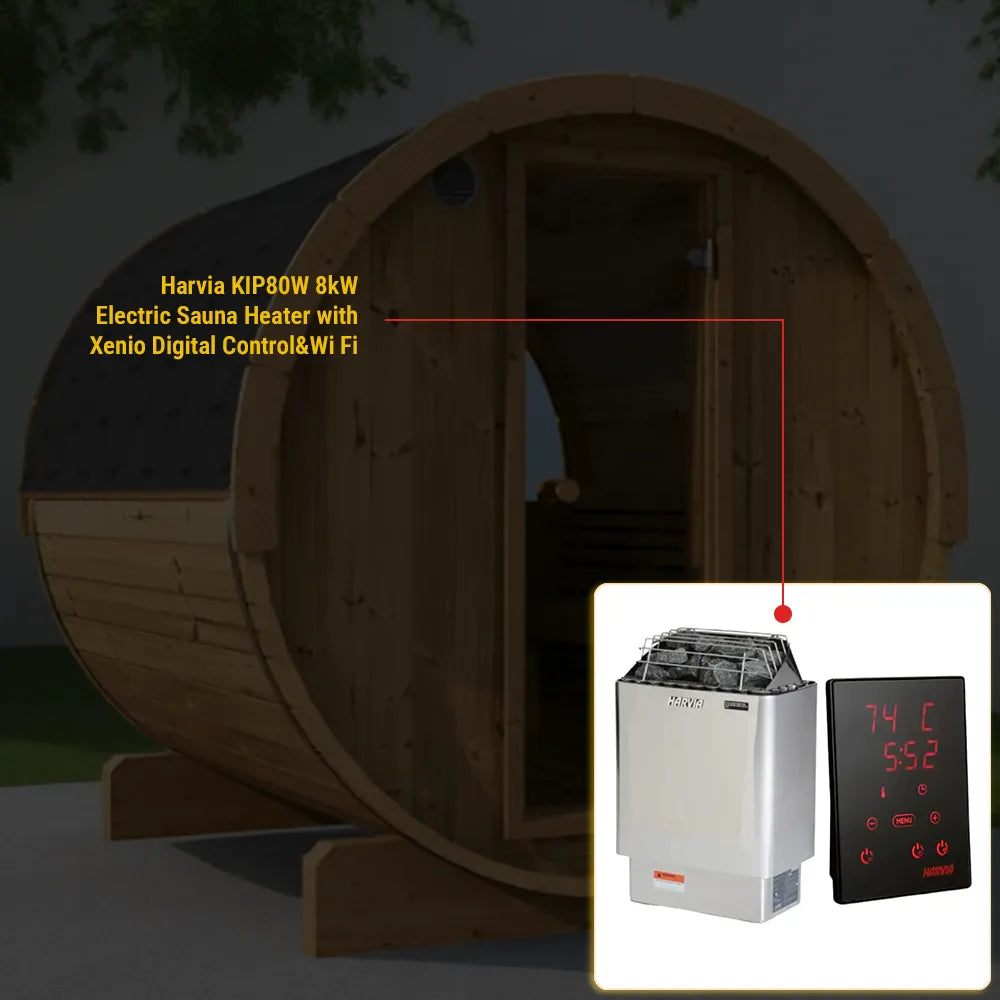 SaunaLife Model E8W Sauna Barrel-Window