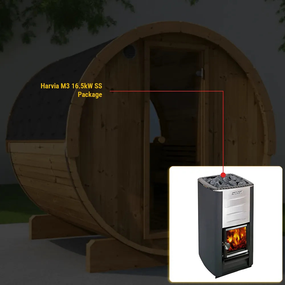 SaunaLife Model E8W Sauna Barrel-Window