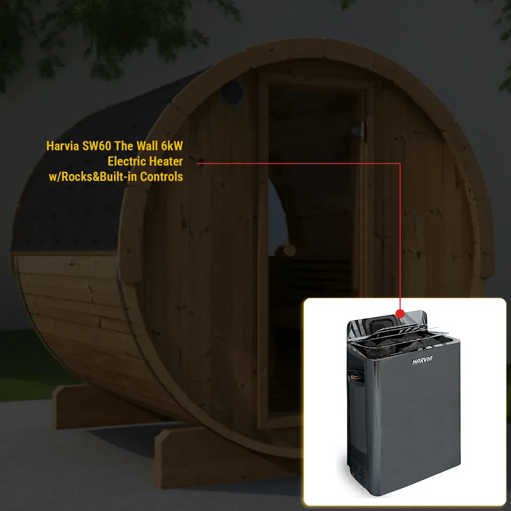 SaunaLife Model E8W Sauna Barrel-Window