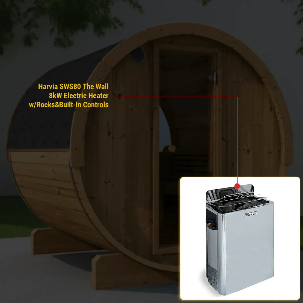 SaunaLife Model E8W Sauna Barrel-Window