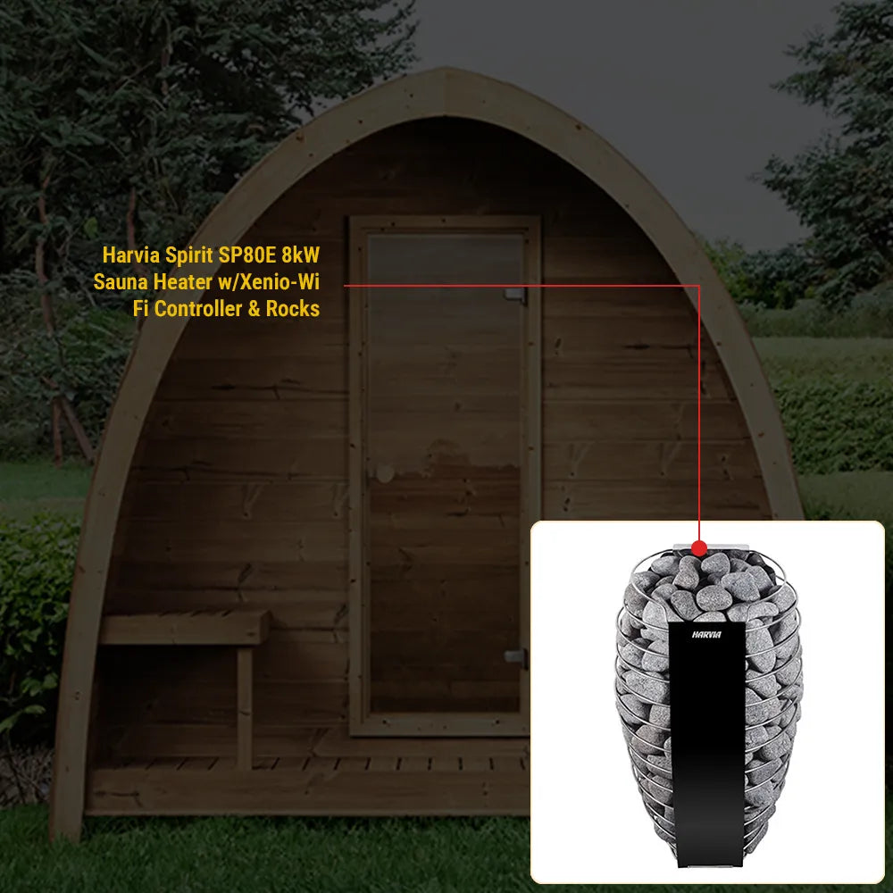 SaunaLife Model G3 Outdoor Home Sauna Kit