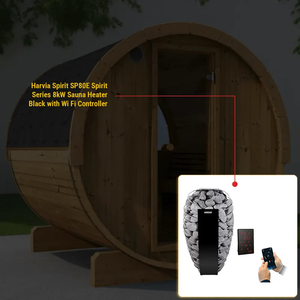 SaunaLife Model E8W Sauna Barrel-Window