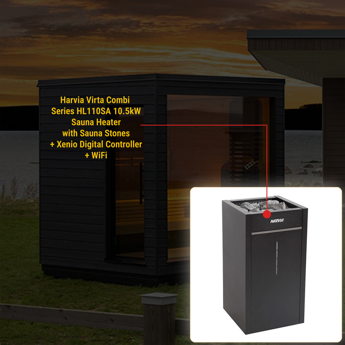 SaunaLife Model G6 Pre-Assembled Outdoor Home Sauna