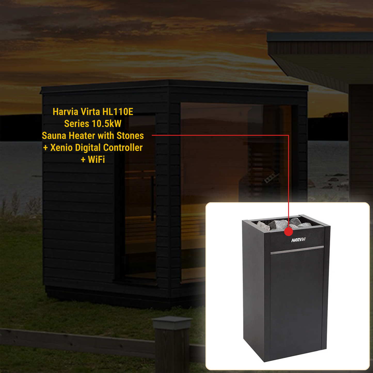 SaunaLife Model G6 Pre-Assembled Outdoor Home Sauna