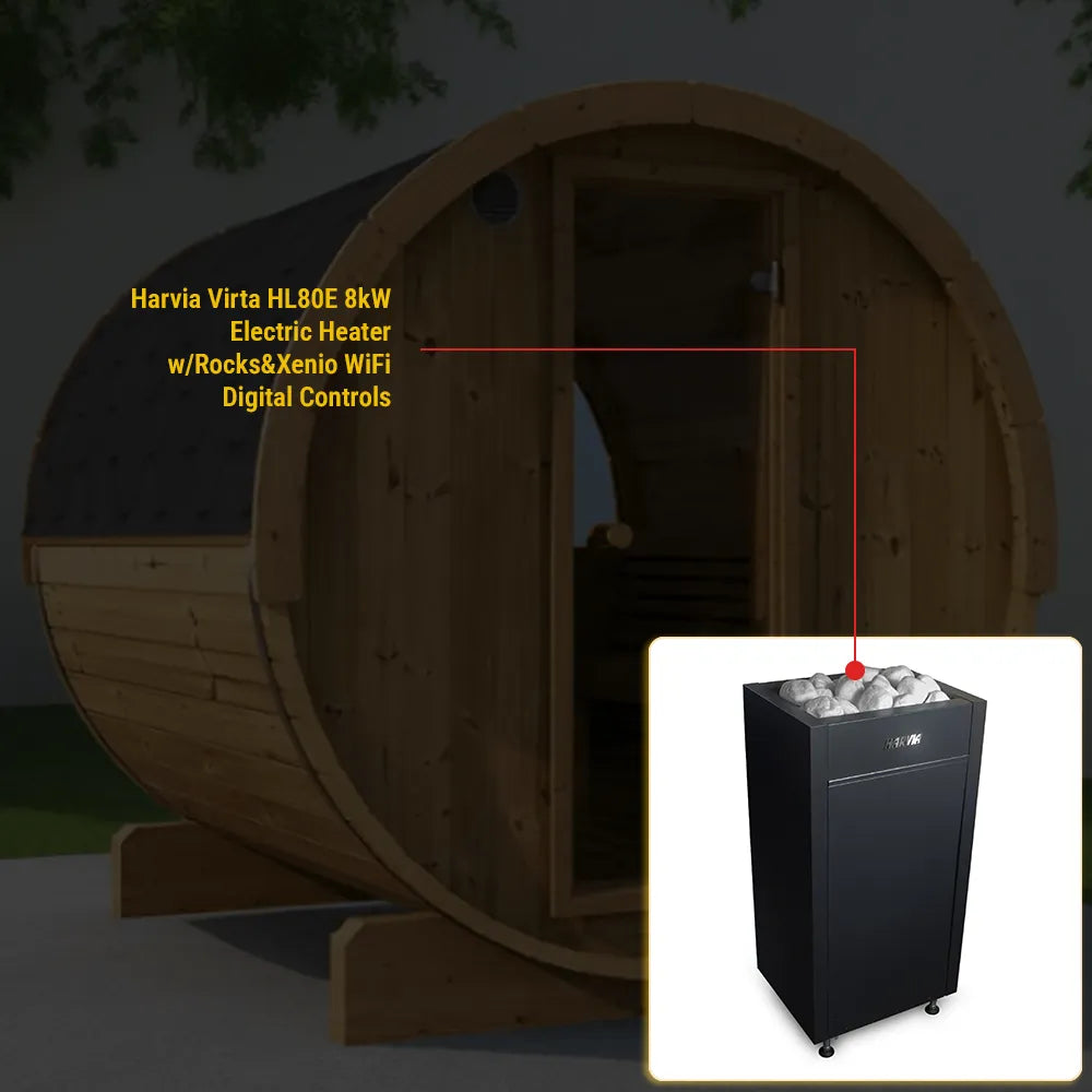 SaunaLife Model E8W Sauna Barrel-Window