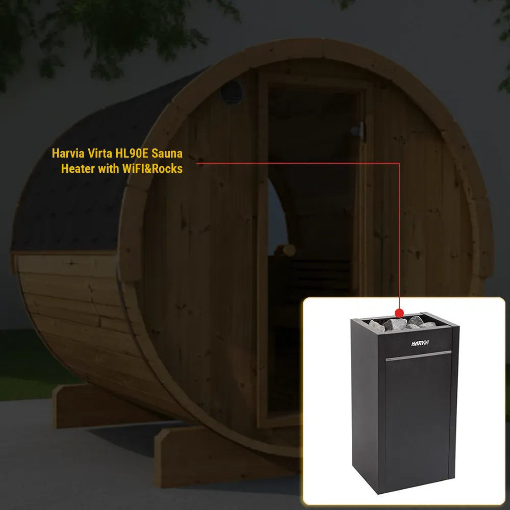 SaunaLife Model E8W Sauna Barrel-Window