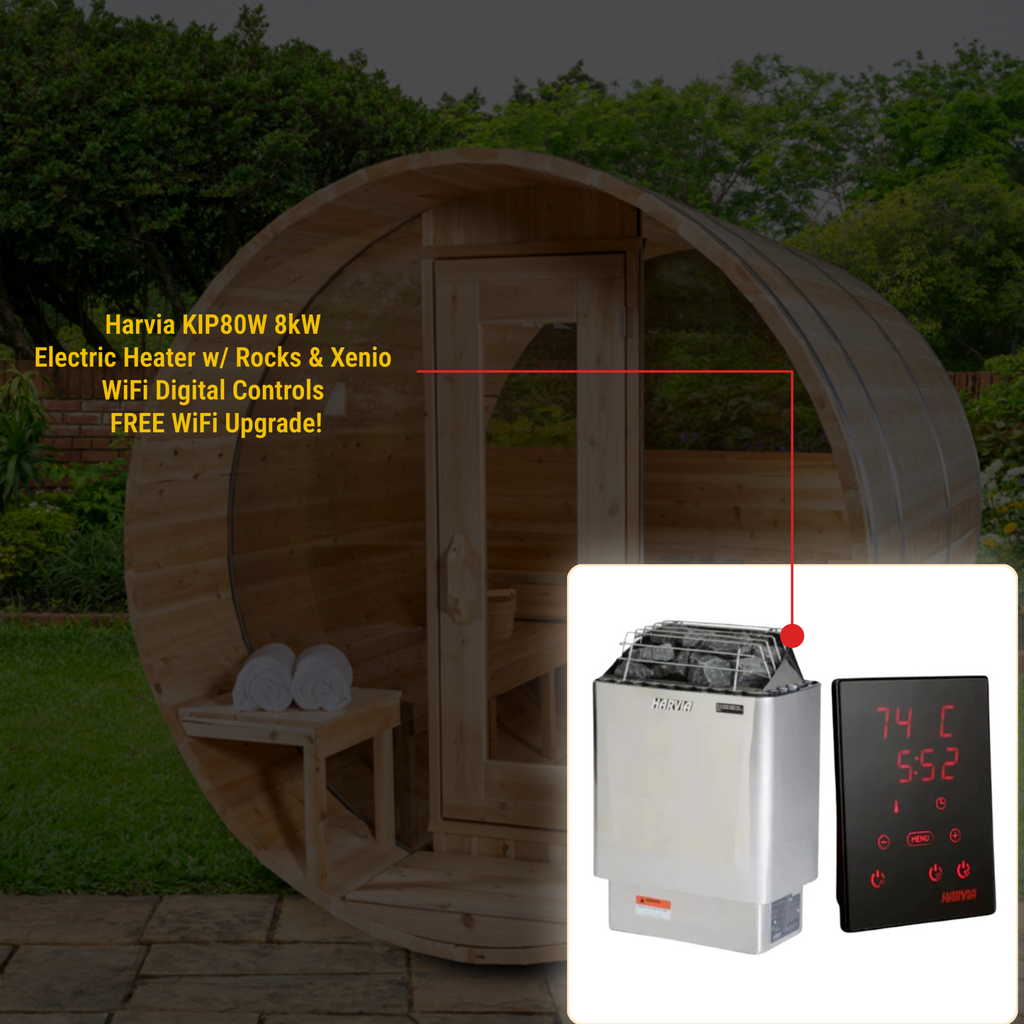 Canadian Timber Serenity MP Barrel Sauna CTC2245MP