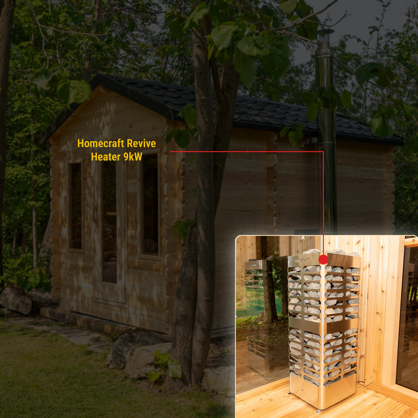 CT Georgian Cabin Sauna with Changeroom
