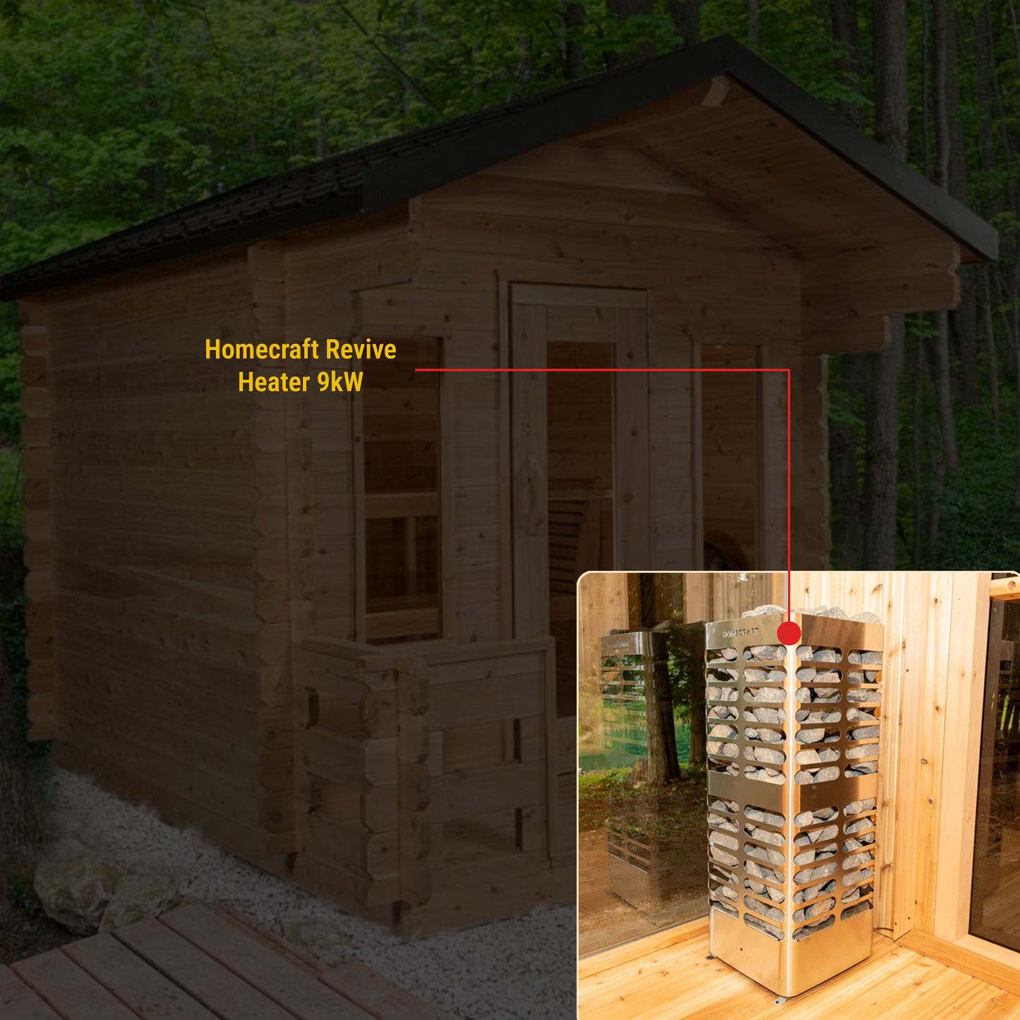 CT Georgian Cabin Sauna with Porch
