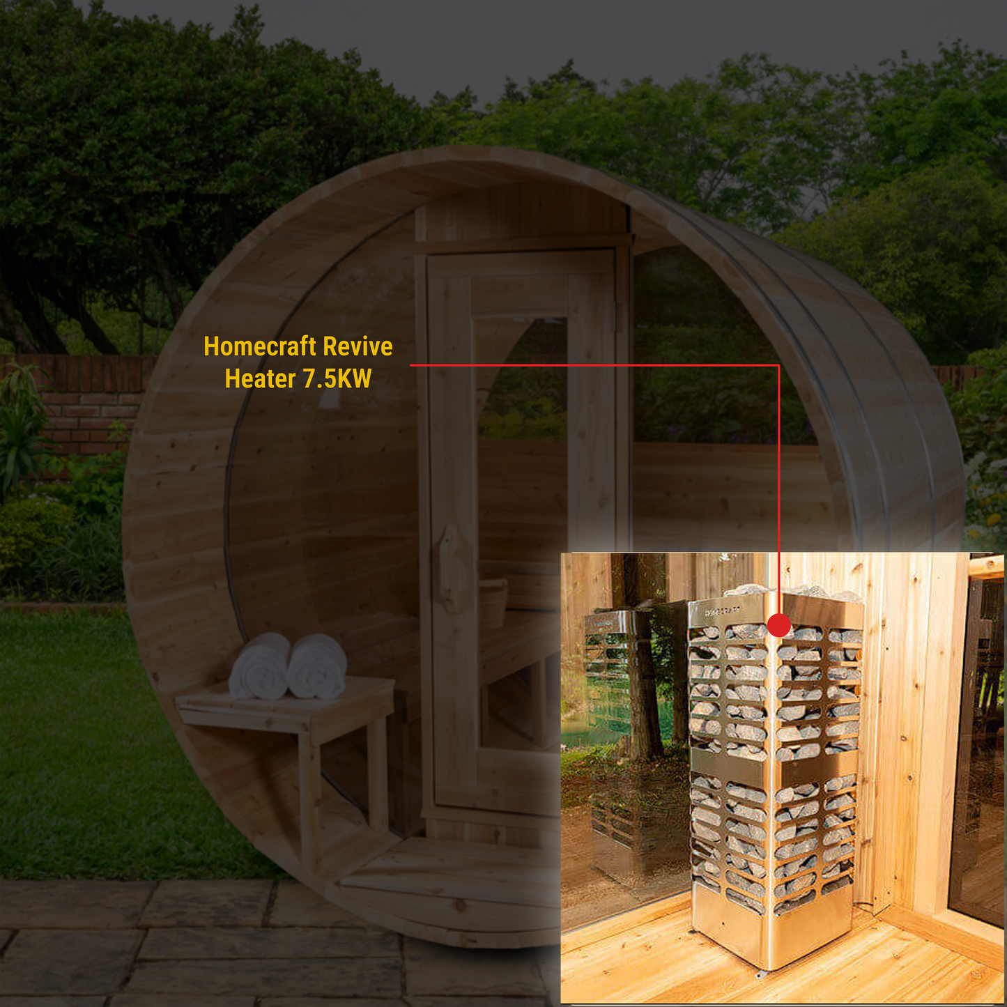 Canadian Timber Serenity MP Barrel Sauna CTC2245MP
