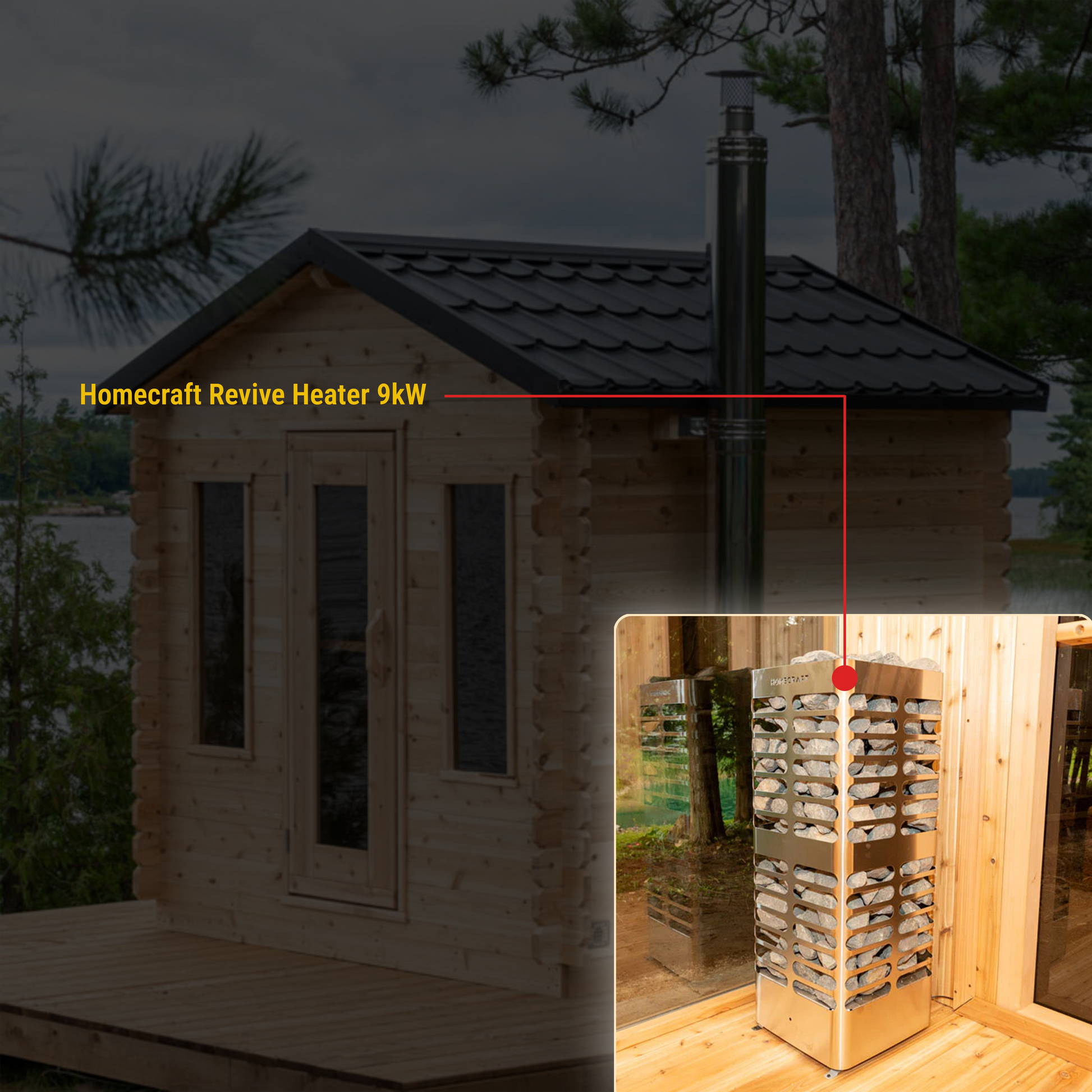 Canadian Timber Georgian CTC88 Outdoor Cabin Sauna 