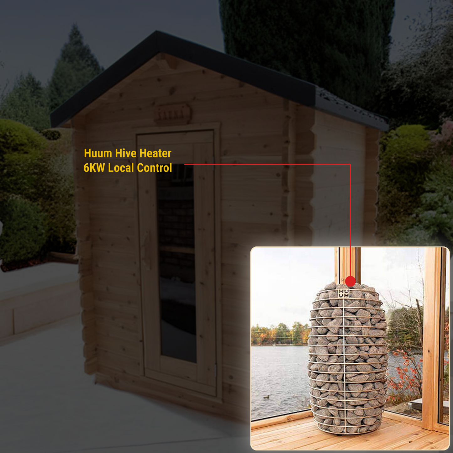 Canadian Timber Granby CTC66 Red Cedar Outdoor Sauna 