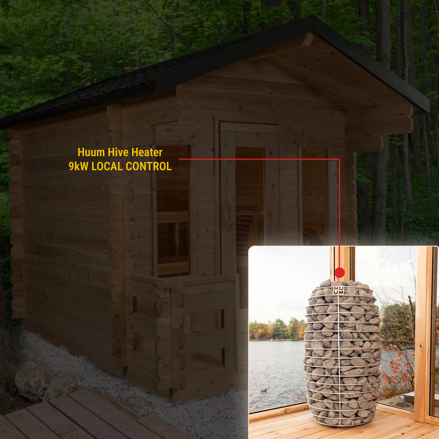 CT Georgian Cabin Sauna with Porch