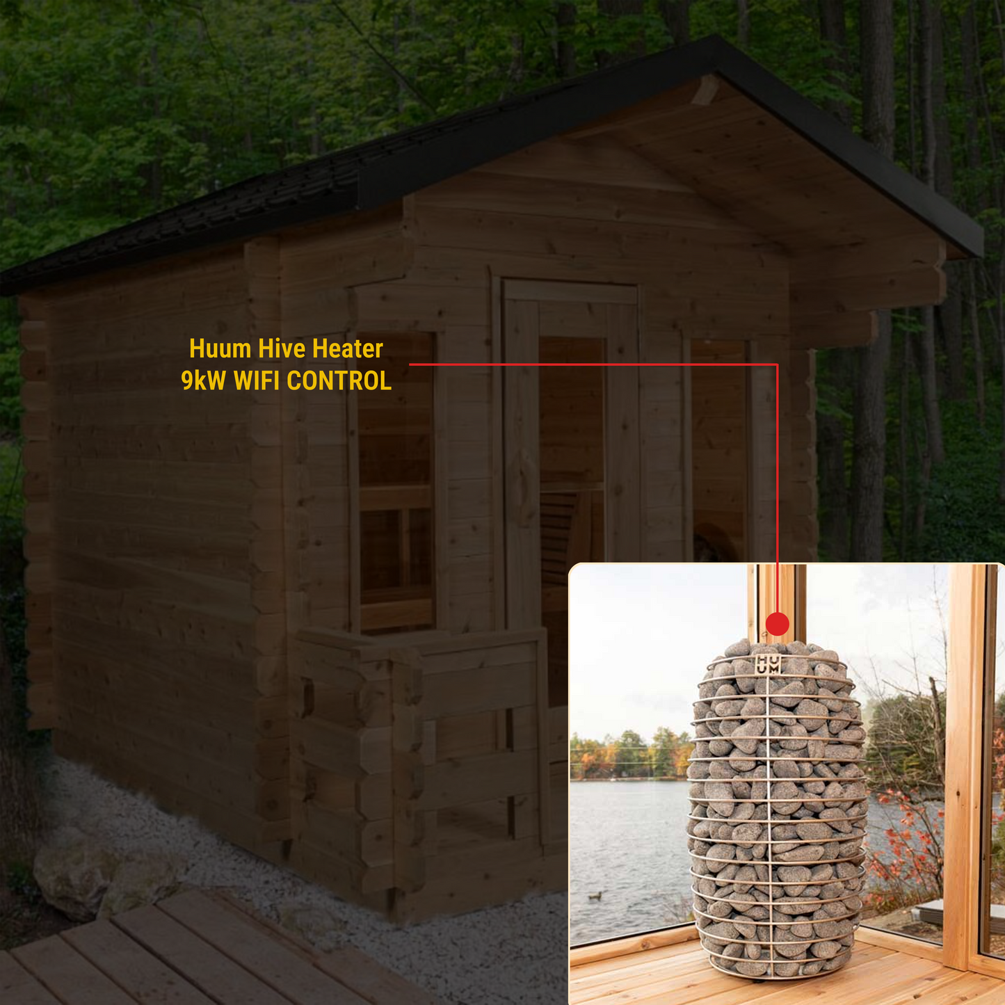 CT Georgian Cabin Sauna with Porch