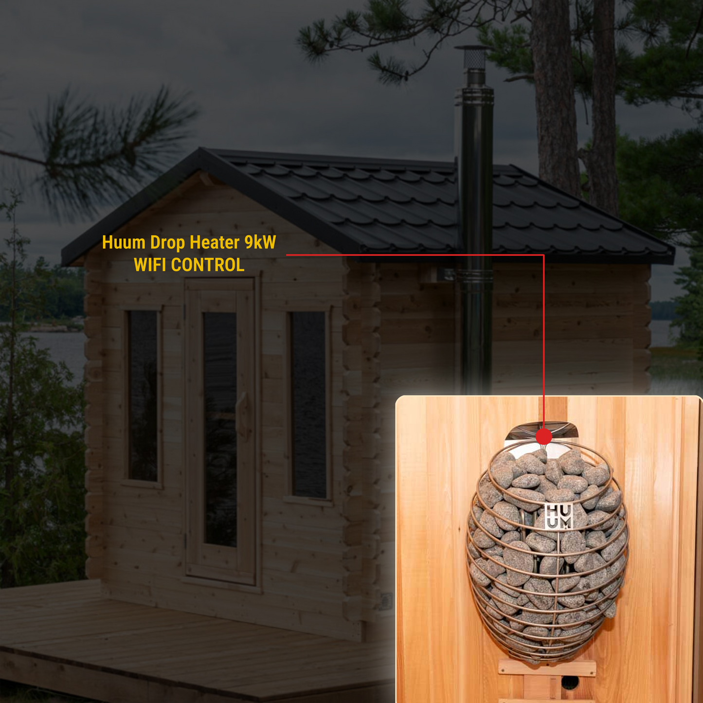 Canadian Timber Georgian CTC88 Outdoor Cabin Sauna 