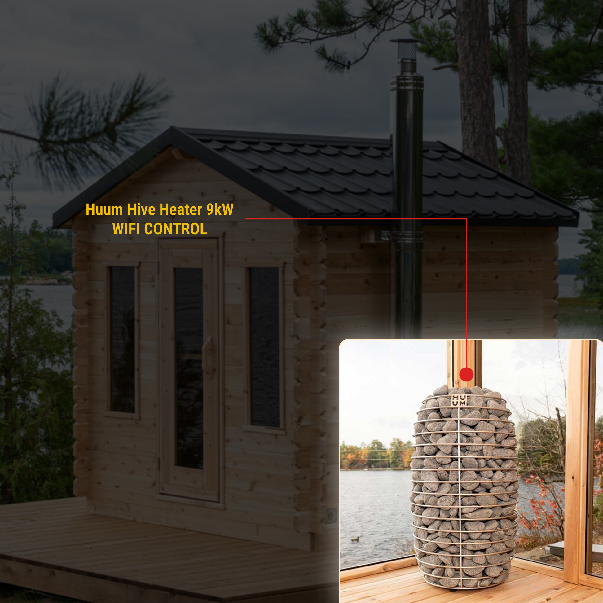 Canadian Timber Georgian CTC88 Outdoor Cabin Sauna 