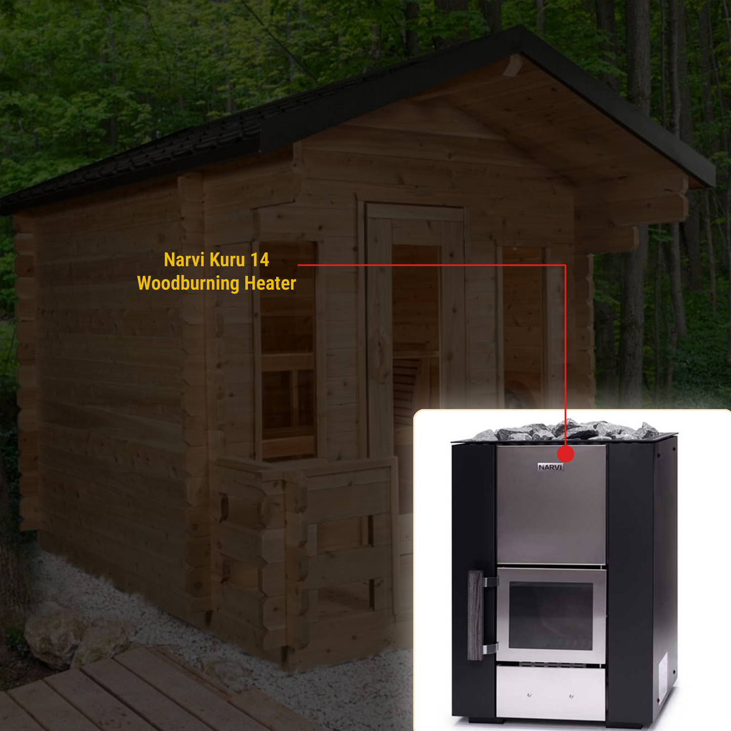 CT Georgian Cabin Sauna with Porch