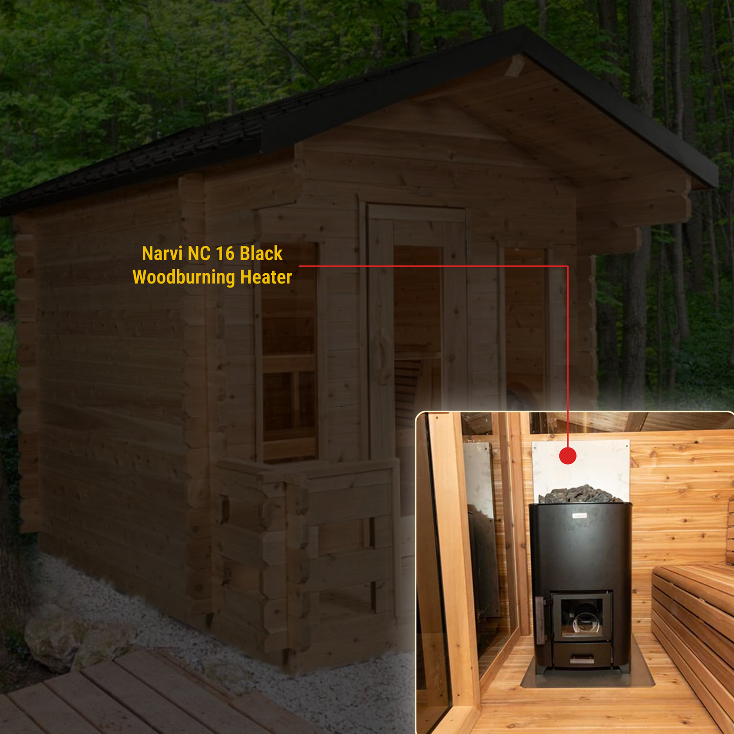 CT Georgian Cabin Sauna with Porch
