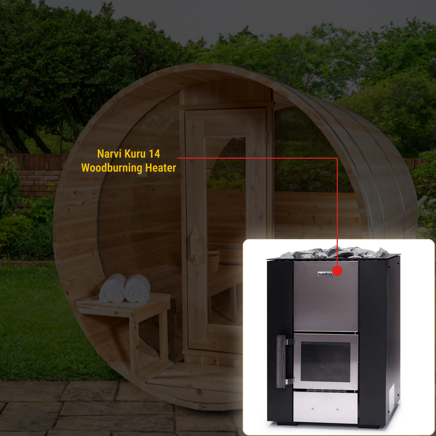 Canadian Timber Serenity MP Barrel Sauna CTC2245MP