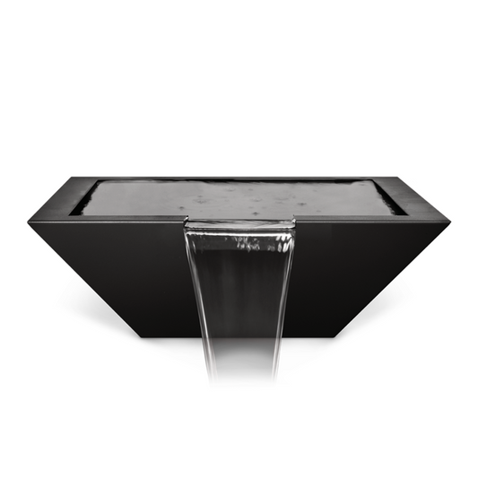 Square Maya Fire Bowl - Powder Coated Metal-Black