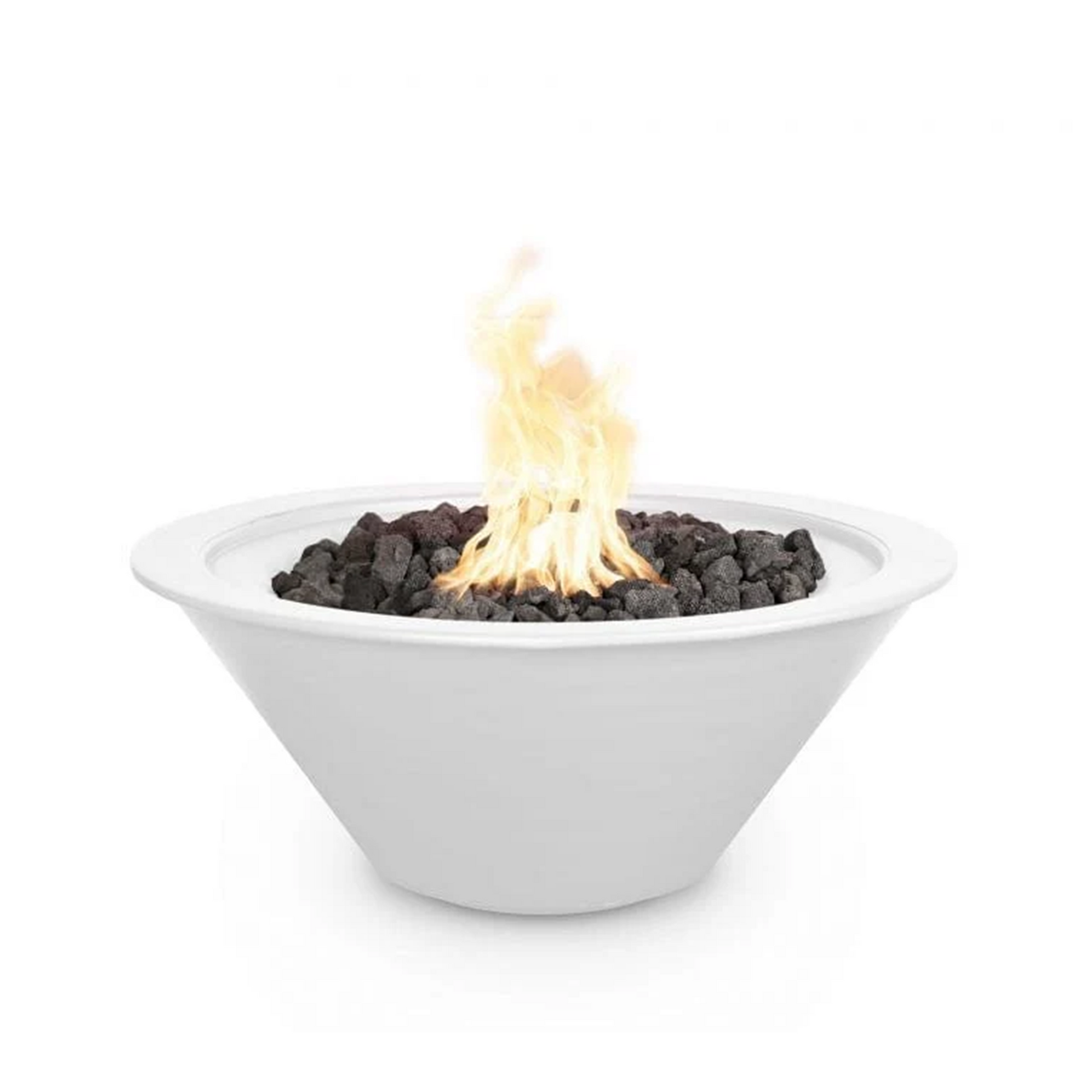 Round Cazo Fire Bowl – Powder - Coated Metal White