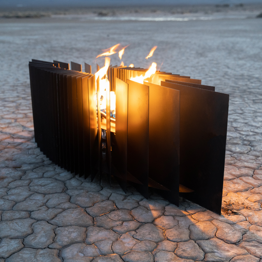 Mobius Fire Sculpture - Corten Steel Construction