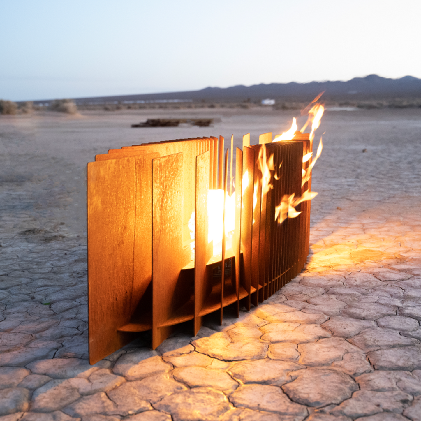 Mobius Fire Sculpture - Corten Steel Construction