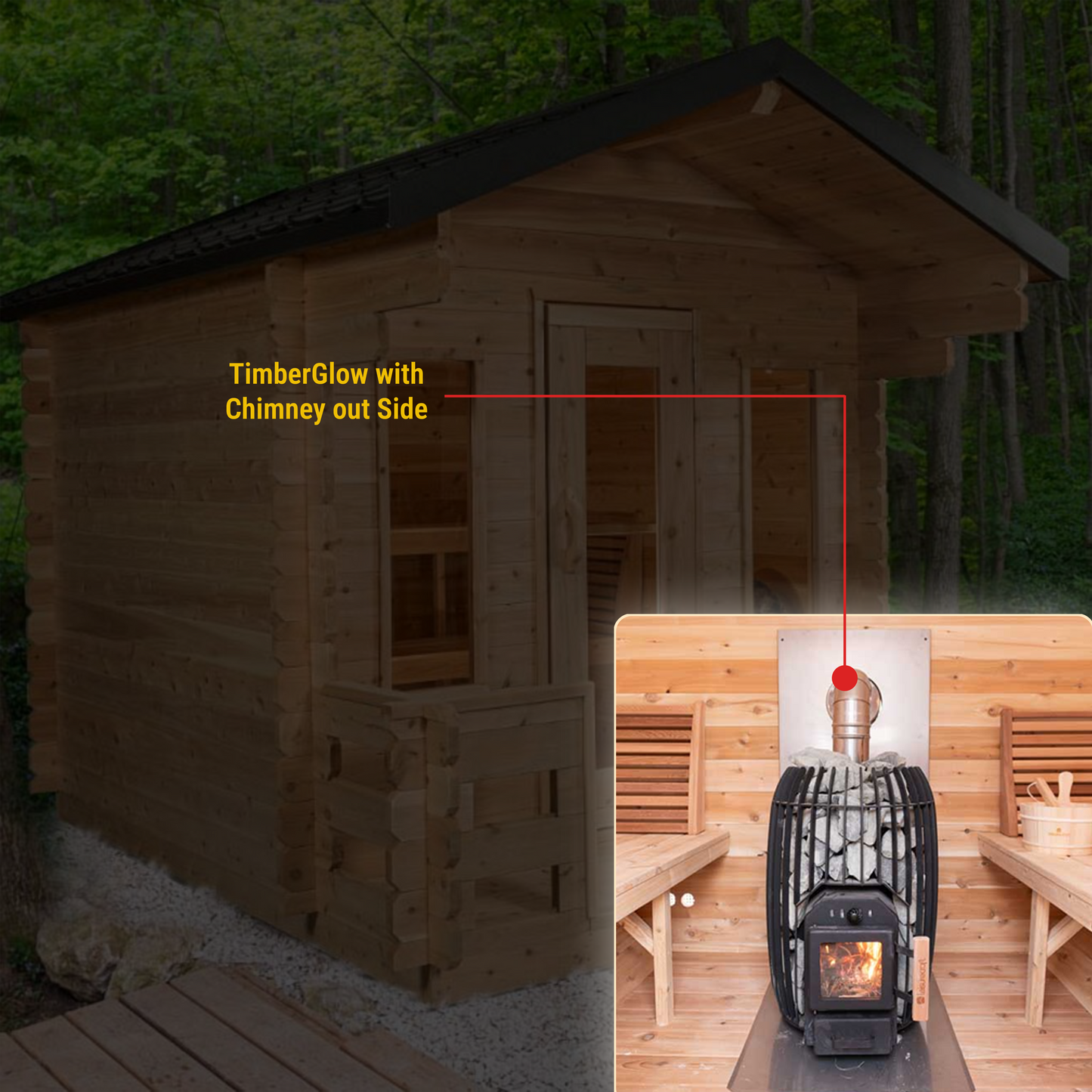 CT Georgian Cabin Sauna with Porch